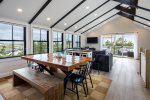 Dinning room table with views of the beach
